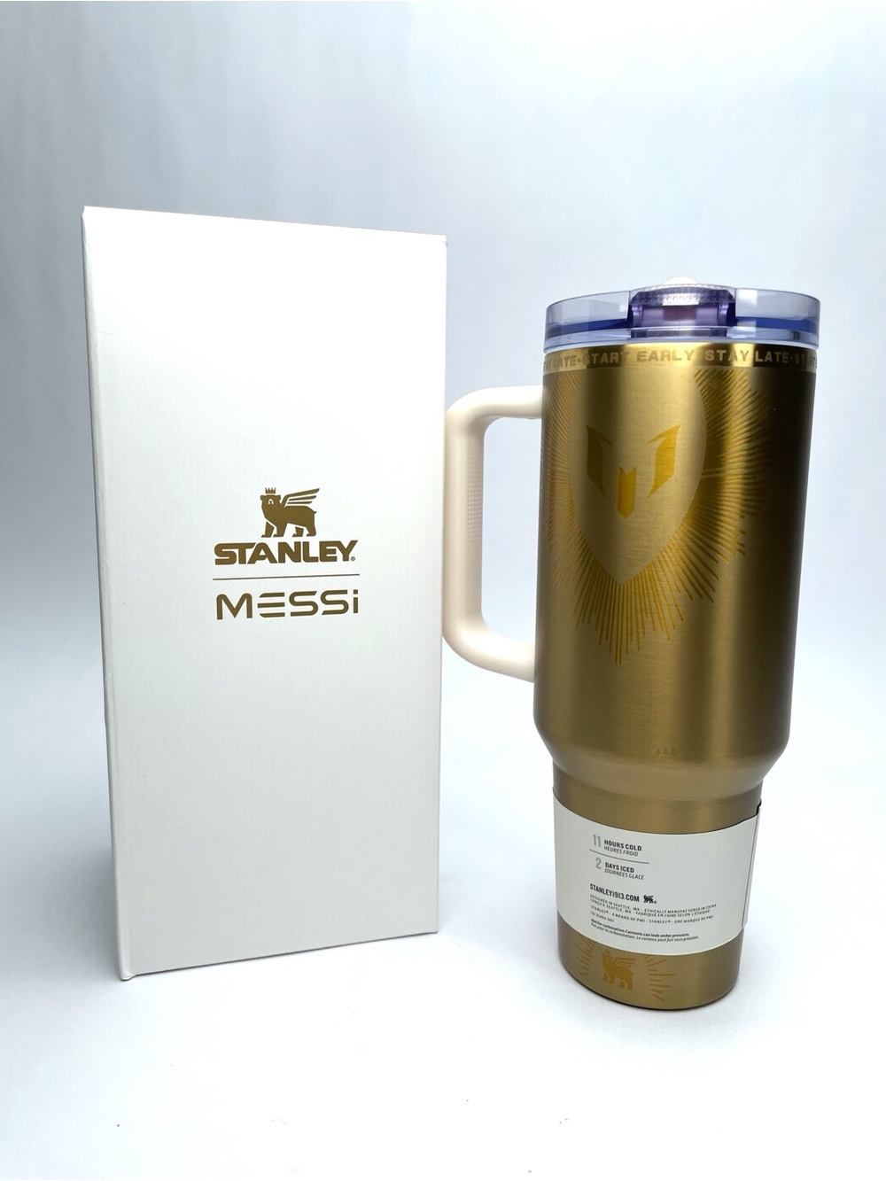 Messi X Stanley 1913 Gold 40oz Classic Flip Straw Tumbler